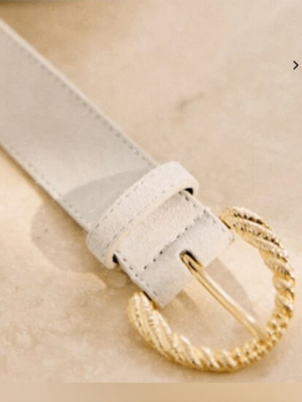 Sezane Thelma Belt Light Beige - Size 95